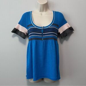 Free People Wool Blend Babydoll Ribbed Sweater Size M